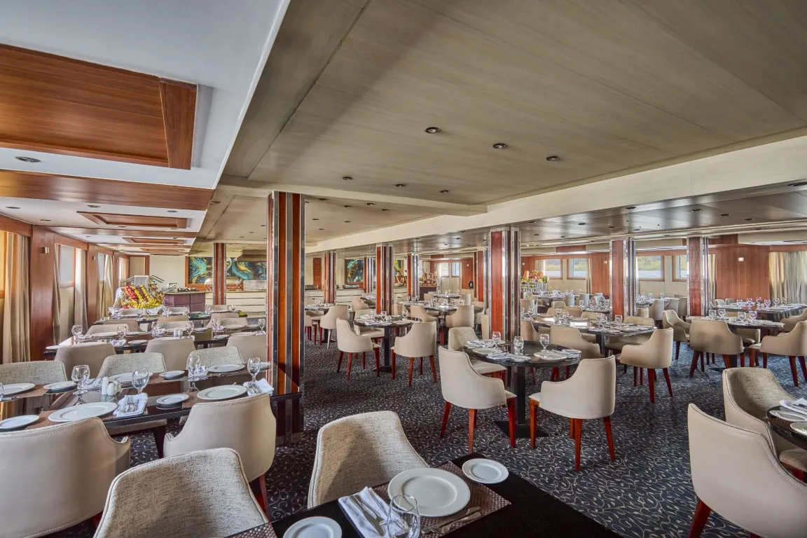 Restaurant aboard the Blue Shadow IV Nile Cruise Nile cruise